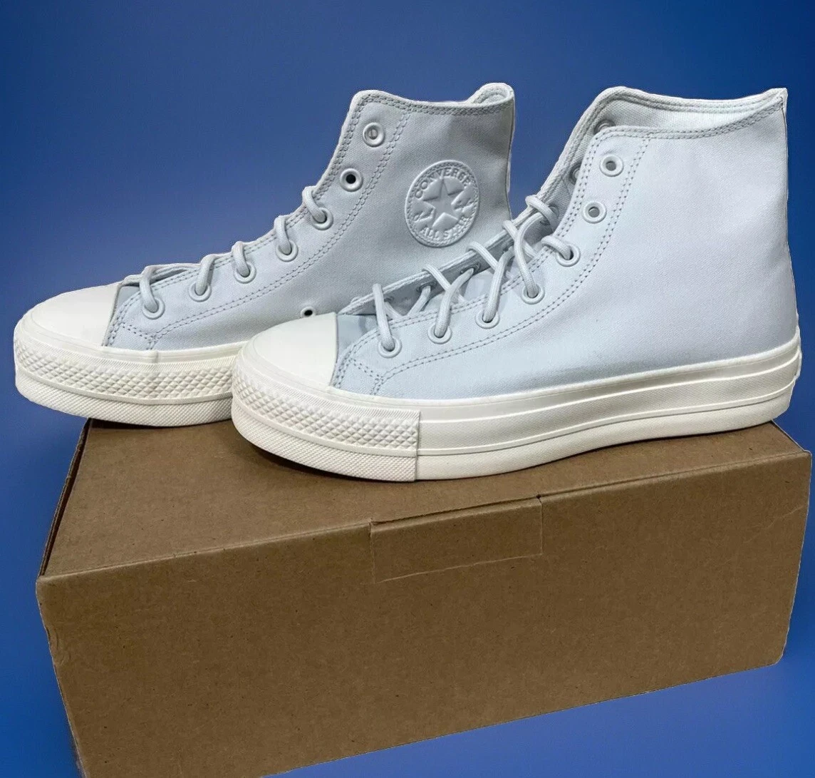CONVERSE Chuck Taylor All Star Lift Lux A05248C Bagno di luna Egret NUOVO Donna 9 5