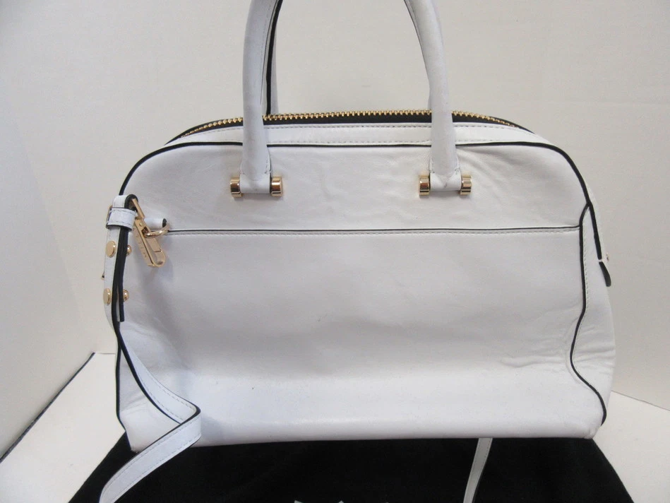 MILLY WHITE LEATHER 2 IN 1 SATCHEL HANDBAG - Image 4 of 4