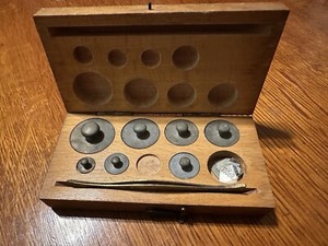 Vintage Henry Allen Gram weight set 15 pieces 20 mg to 50 Gram