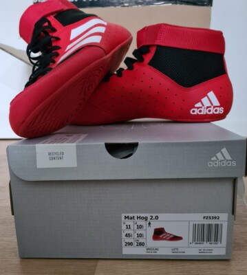 ADIDAS Ringerschuhe MAT HOG 2 - SCHWARZ/ROT Schuhe für Fitness, Kampfsport Boxen