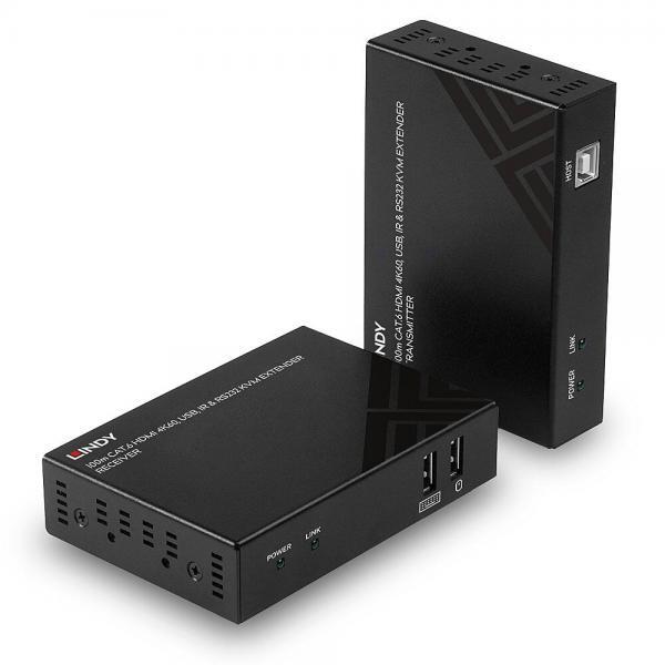 Extender KVM Cat.6 HDMI 4K60, USB, IR & RS232, 100m