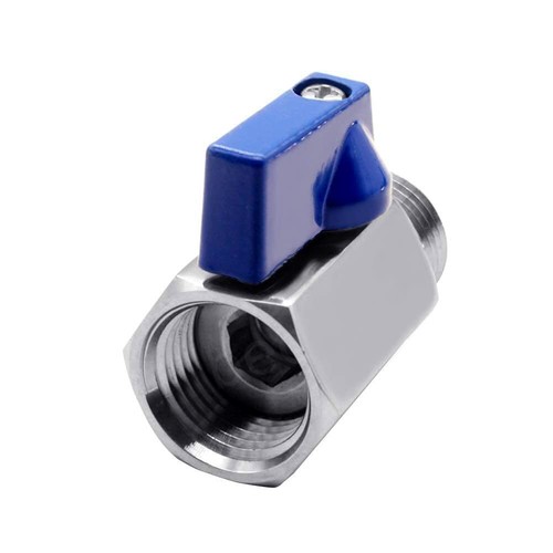 1/2" Mini Ball Valve 316 Stainless Steel Female x Male NPT Thread Shut-Off Va... - Picture 4 of 5