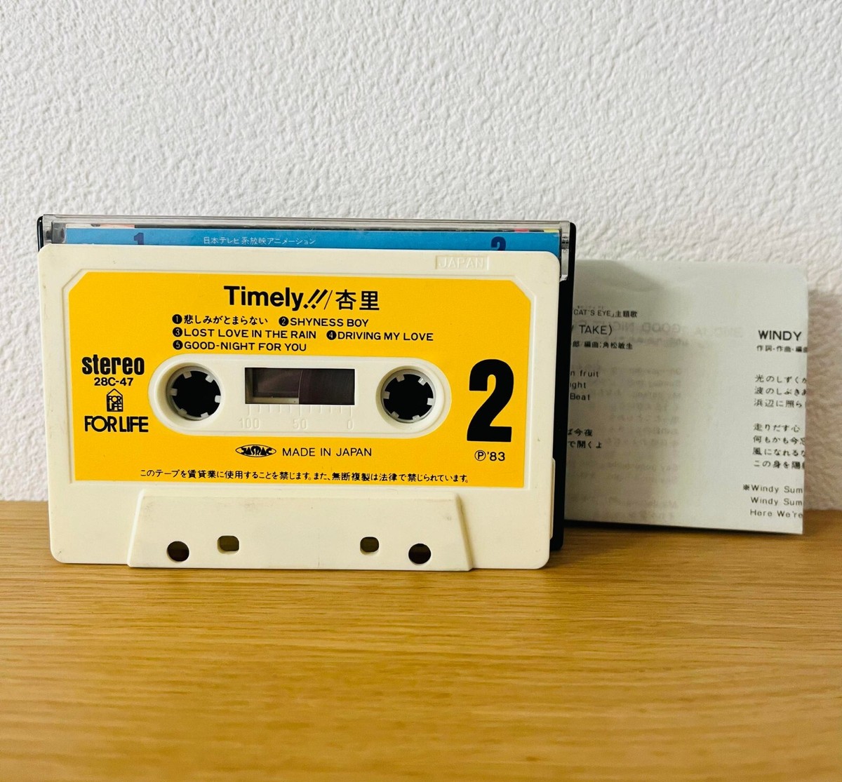 ANRI / Timely!! Cassette Tape 1983 For Life Record City Pop