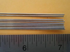 75 PCS. STAINLESS STEEL STRAIGHT LURE SHAFT WIRE  0.041 X 7" LONG. 