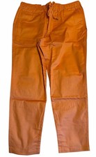 Wildfang Essential Drawstring Pant Orange Cotton Utility Trousers Size XL
