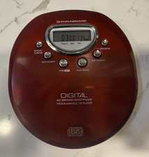 Durabrand CD Player Walkman 60 Second ESP Plus Digital Red Tested Works