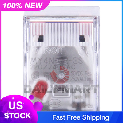 10PCSNew in Box OMRON MY4NCRGS Relay 220240VAC