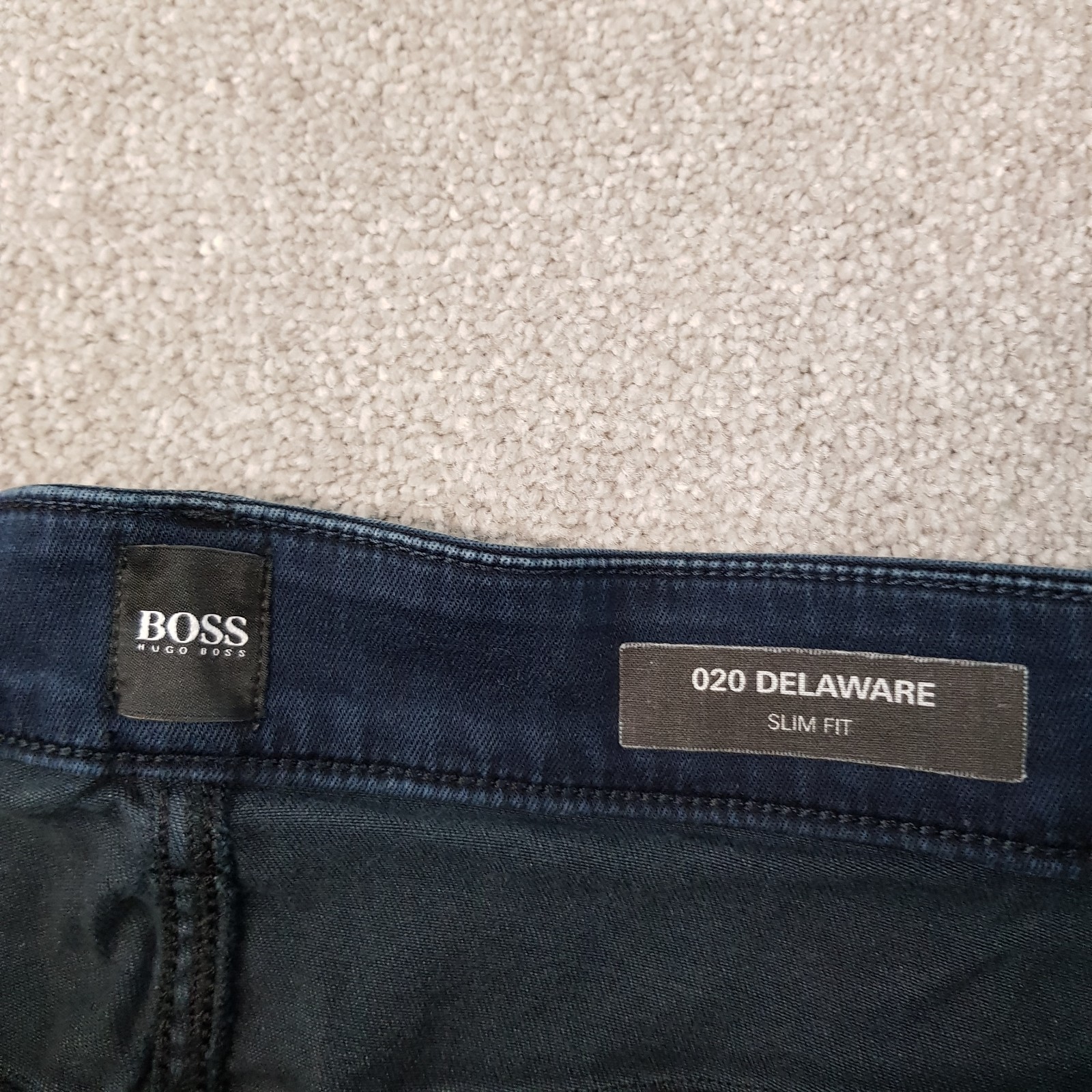 Hugo Boss Mens Jeans 33x32 Blue Delaware Slim Stretch Indigo Denim Zip W33 L32 thumbnail 5