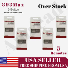 5 Pack LiftMaster 893MAX 3-Button Garage Door...