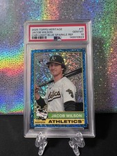 2025 Heritage Jacob Wilson RC Blue Sparkle Oakland Athletics PSA 10