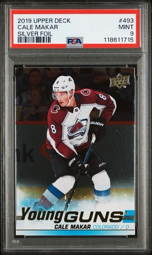 Cale Makar [Silver Foil] #493 2019 Upper Deck card
