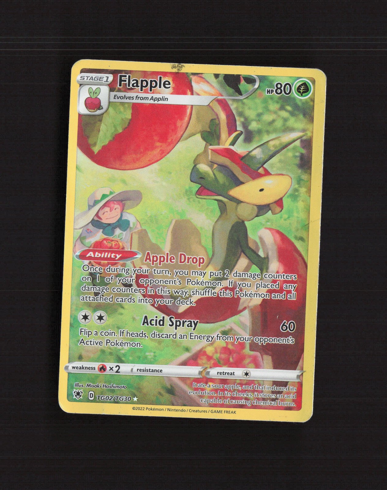Flapple TG02/189 Astral Radiance Full Art Pokemon Card DMG