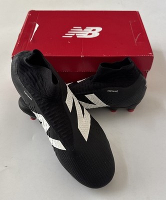 New Balance Tekela Pro FG V4+ Black White Soccer Cleats LACELESS Mens 7 WIDE