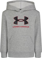 Under Armour Rival Fleece Hoodie Boys Size 4 Mod Gray