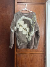 Vintage L/XL Crocheted Sweater