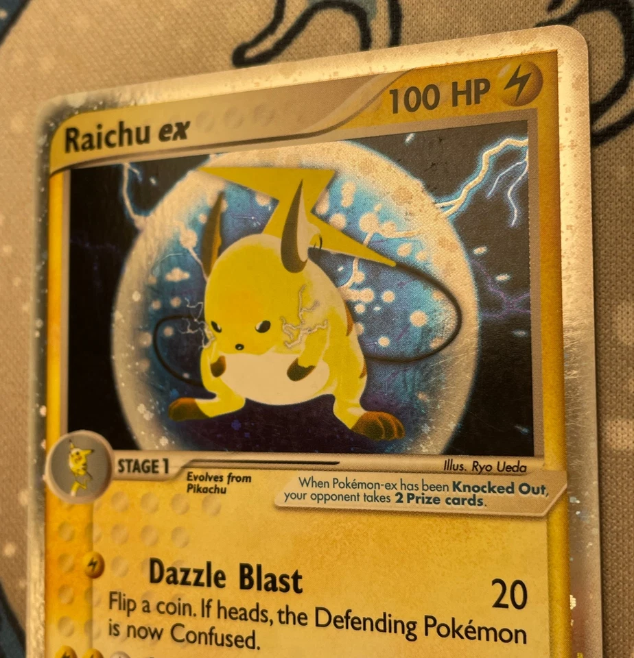 Raichu ex 98/100 Ultra Rare Holo EX Sandstorm Pokemon Card Vintage 2003 LP - Image 3 of 4
