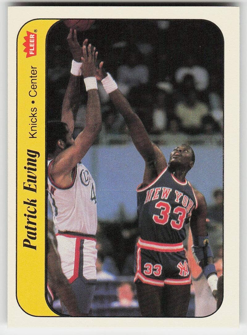 1986-87 Fleer #6 Patrick Ewing BASKETBALL New York Knicks