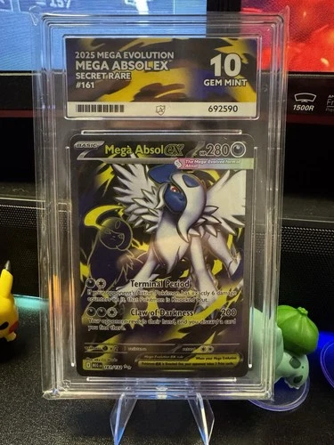 Pokémon TCG Mega Absol Ex 161/132 Mega Evolution Graded Ace 10 Gem Mint