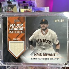 Topps 2022 Series 1 1987 Relics Kris Bryant Black 118/199 #87R-KB Giants MEM