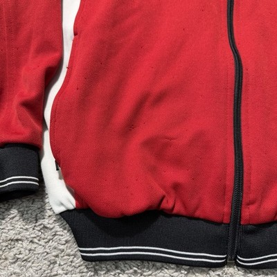 Vintage Nike Manchester United Track Warm Up Jacket Red Small Zip