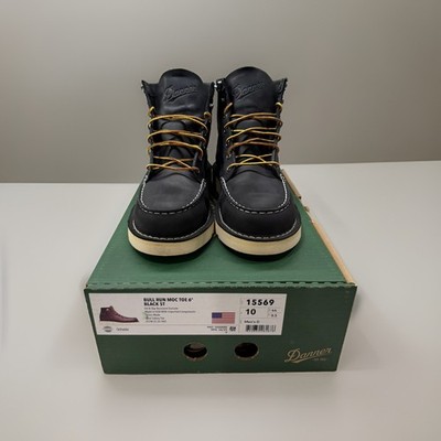 DANNER BULL RUN 6'' MOC TOE EH STEEL TOE WEDGE WORK BOOTS 15569 - SIZE 10 