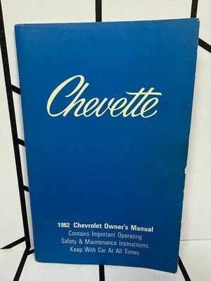 Vintage 1982 Chevrolet Chevette Owner's/Operator's Manual & Maintenance Schedule