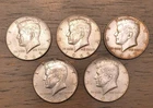 Kennedy Half Dollar Silver Coins Lot of 5, 1965-1969 Circulated 50C 0.4 Fineness