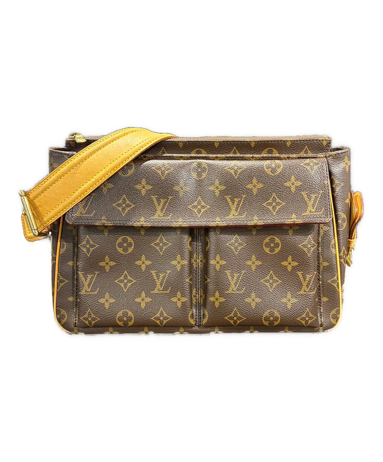 Vuitton — Louis Vuitton GM GM M51163 Coated Canvas Brown Shoulder Bag #TFB1373