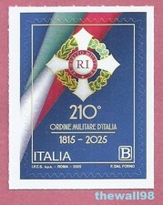ITALIA 2025   Ordine Militare d'Italia 210°   FRANCOBOLLO SINGOLO