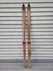 REALLY GREAT Vintage Old Wooden POINTED Snow Skis HICKORY Measures 81