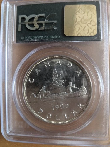 1950 Canada Silver Dollar MS66 Blast White