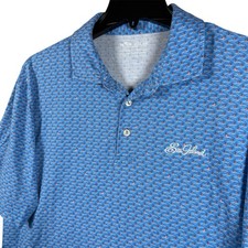 Peter Millar Seaside Polo Shirt Mens Large Sea Island Resort Pima Cotton Logo