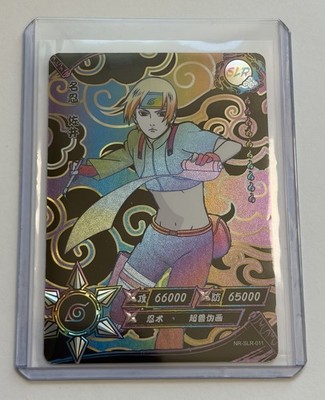 Sai Naruto Kayou SLR-011 Anime Card Trading Card Negative Rainbow Foil Anime