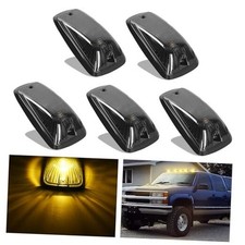 LED Cab Marker Lights 5 PCS 5 LED Smoke Smoked Amber -Chevrolet C/K 1988-2002