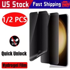 1/2p Anti Spy Hydrogel Film for Samsung S23 Plus Ultra Privacy Screen Protector