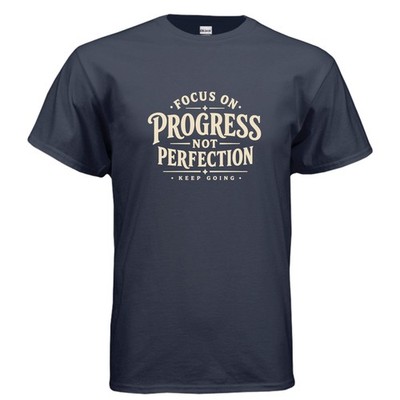 Focus on Progress Not Perfection T-Shirt Motivational Graphic Tee Cotton