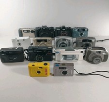 Lot Of 14 Point And Shoot 35mm Film Cameras For PARTS OR REPAIR Only
