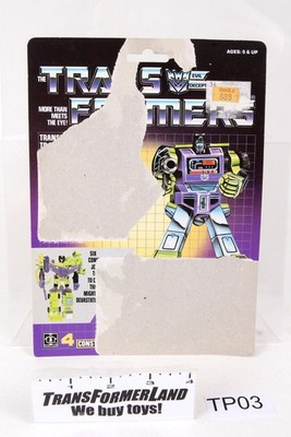 Transformers G1 Hook Card 1985 Vintage Hasbro