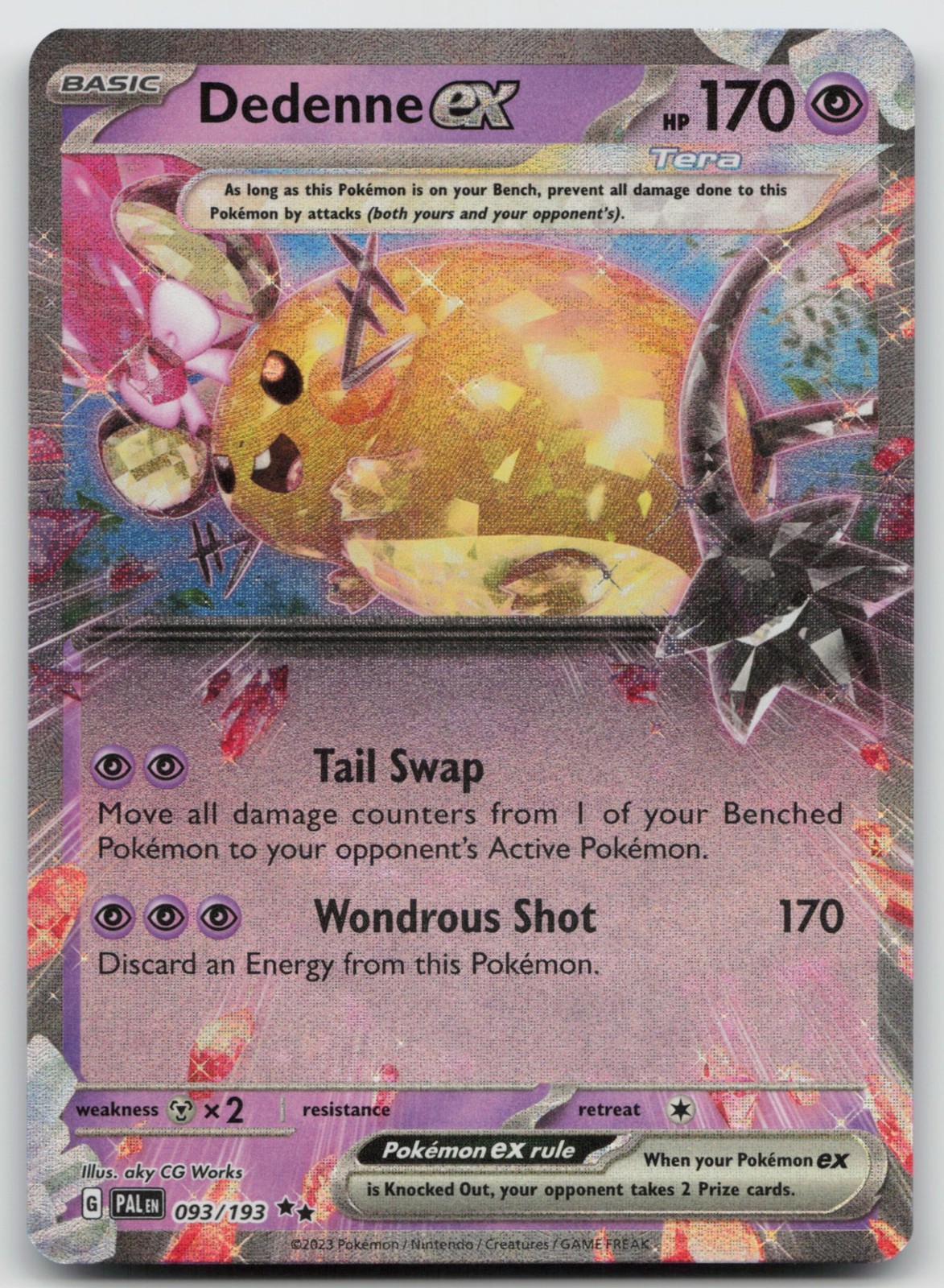 Dedenne ex 093/193 Paldea Evolved Pokemon TCG Double Rare Holofoil NM