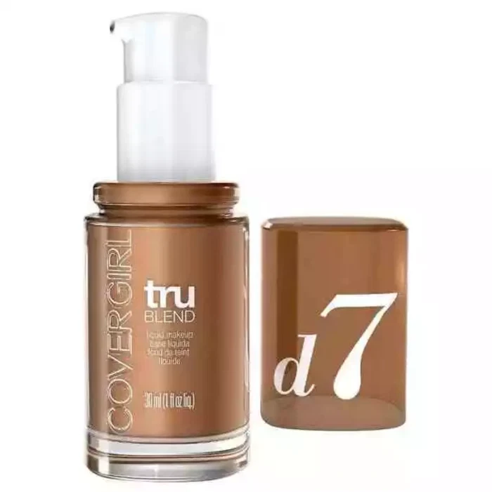 Covergirl TruBlend Liquid Foundation Invisiblend Makeup #D7 Soft Sable 10z