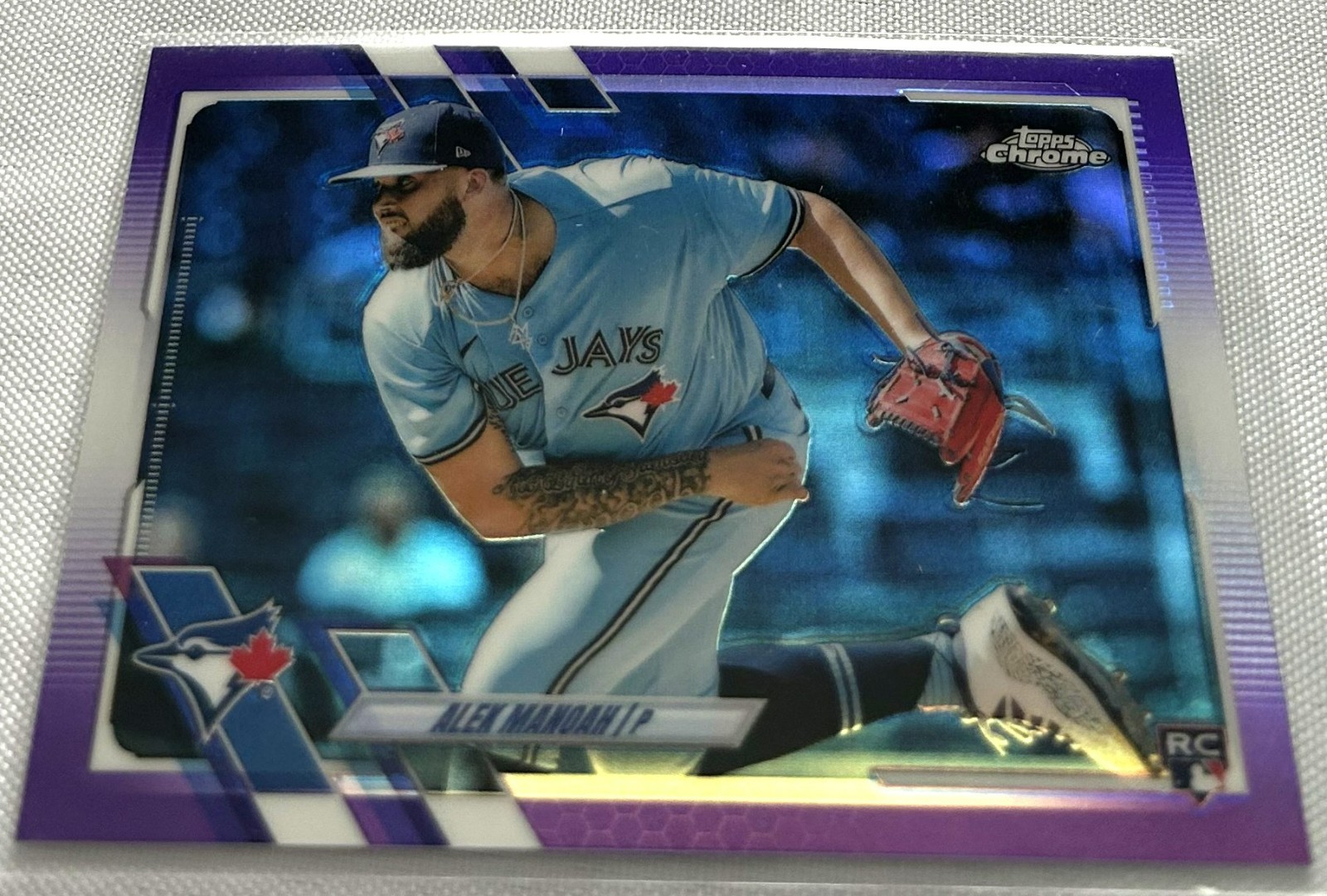 2021 Topps Chrome Update Baseball Alek Manoah Toronto Blue Jays Purple Rookie