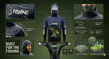 Men's Fishing Shirt Hoodie UPF 50 UV Sun Protection Long Sleeve Quick Dry Tech