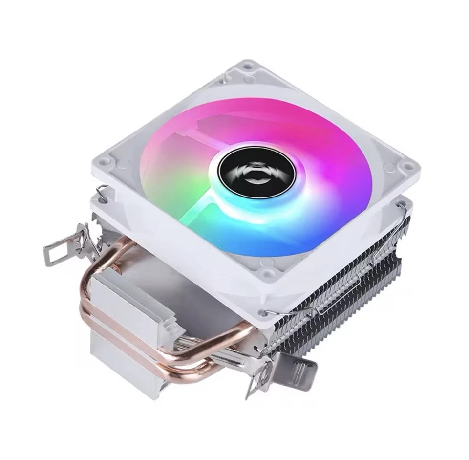 QiuzAim White RGB CPU Cooler 4 Heat Pipes 90mm Fan for Intel LGA AM5 AMD - Image 3 of 4