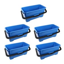 Unger Professional 6 Gallon Heavy Duty Bucket 5-Pack Large Portable Cleaning