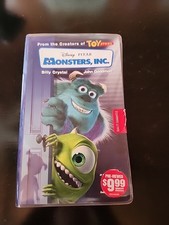 Disney Pixar Monsters, Inc. VHS Tape Animation NTSC Billy Crystal John Goodman