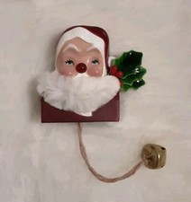 LIGHT UP NOSE CHRISTMAS SANTA PIN, BELL,  LAPEL WORKING CONDITION 