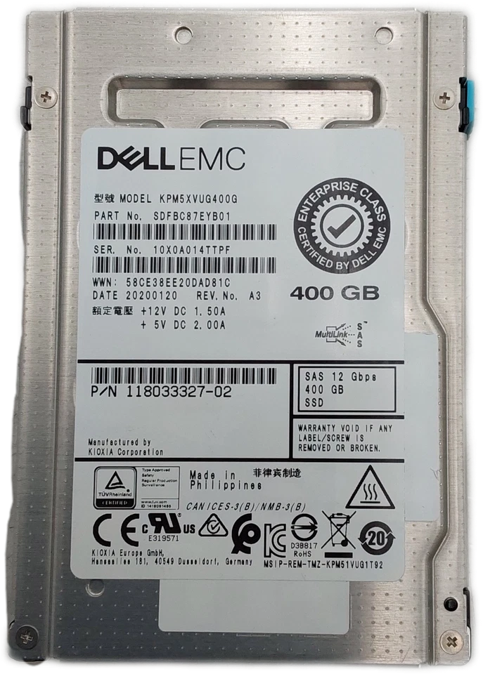 Dell EMC KPM5XVUG400G 400GB SAS 2.5" SSD - Image 3 of 4