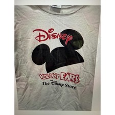 Vintage Disney VoluntEARS T-Shirt Hanes Beefy-T White XXL Made in USA Mickey