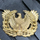 Vintage WW2 US Army Warrant Officer Hat Badge Eagle Insignia Pin WWII Military