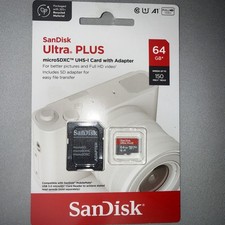 SanDisk Ultra Plus 64GB Micro SD Memory Card 150MB/s - Brand New
